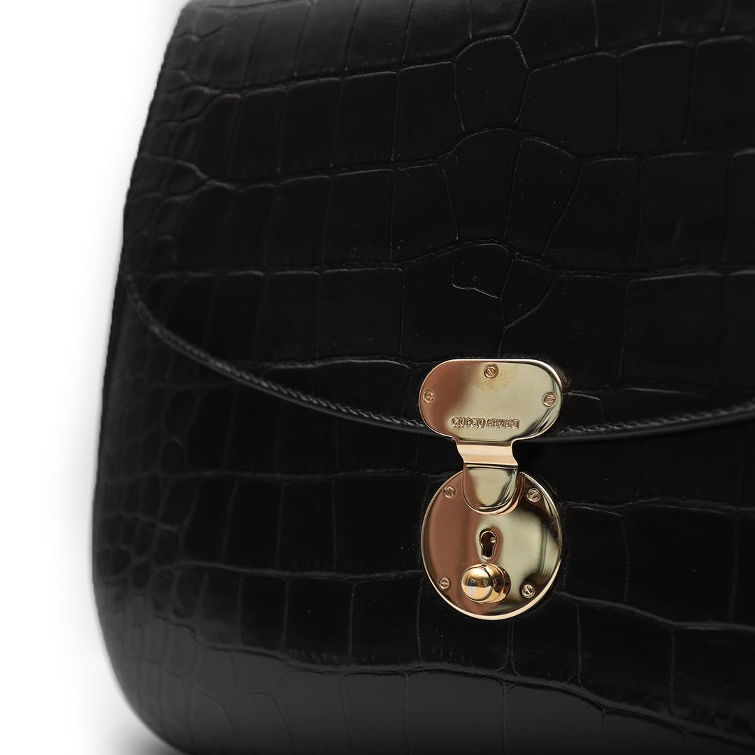 Giorgio Armani Cartera Cuero Negro