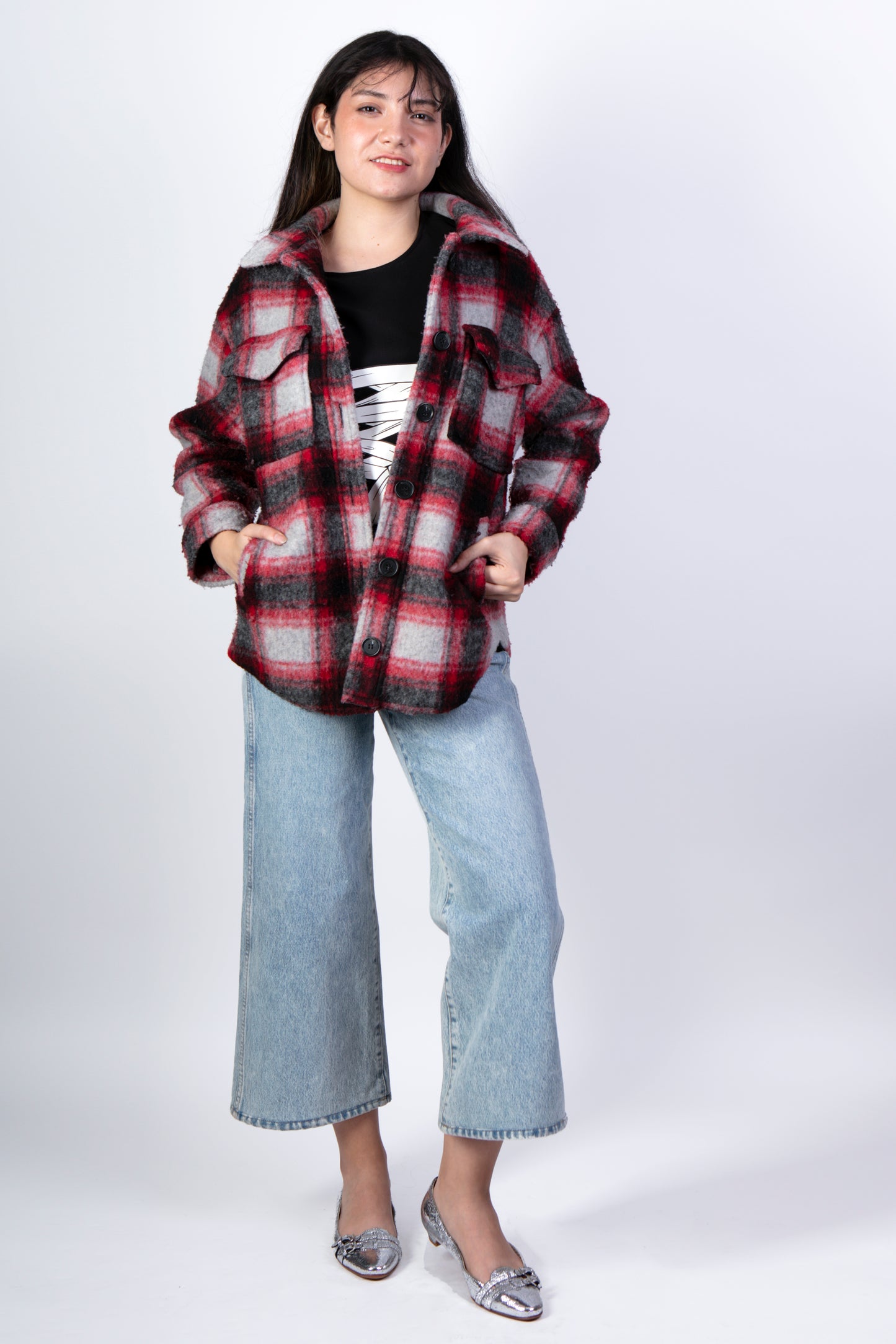 Sobrecamisa de cuadros rojos Cher