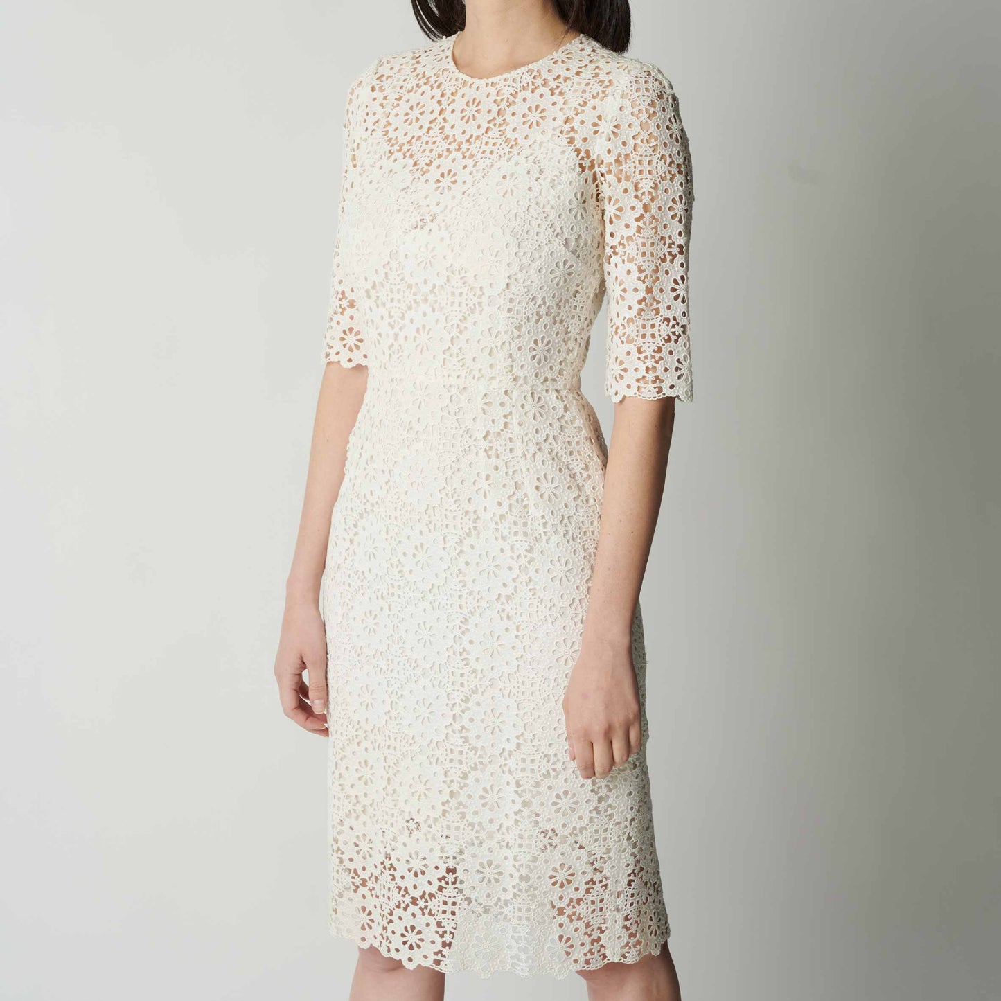 Vestido de encaje blanco Dolce & Gabbana