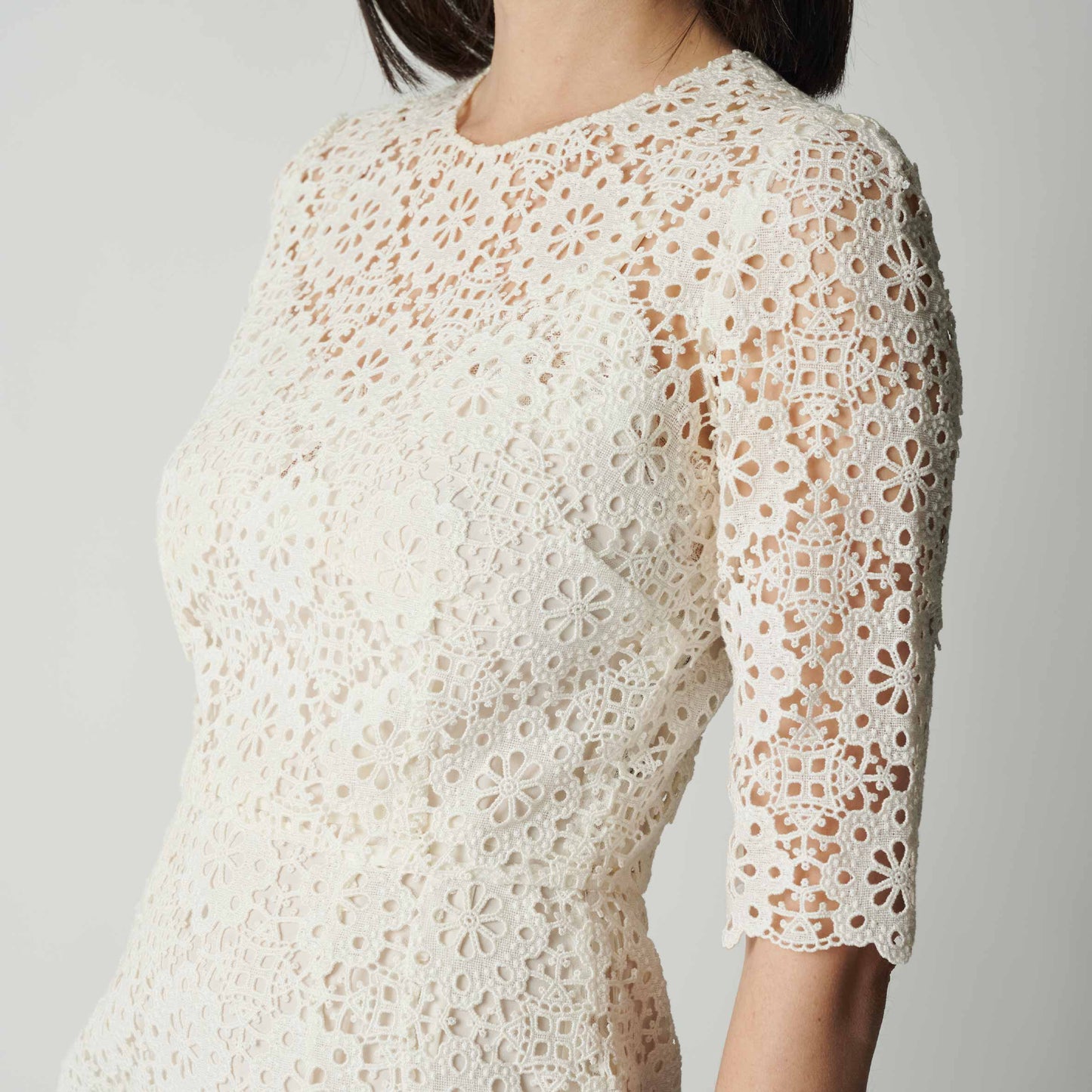 Vestido de encaje blanco Dolce & Gabbana