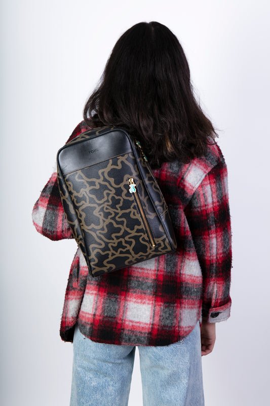 Mochila TOUS Kaos en Negro y Marrón