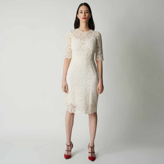 Vestido de encaje blanco Dolce & Gabbana