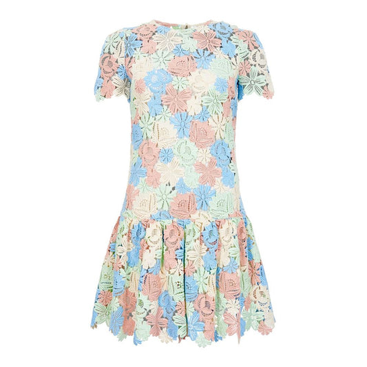 Dolce & Gabbana Vestido Macramé de Algodón Multicolor